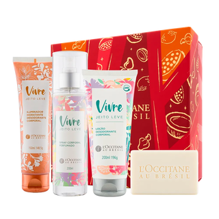 Presente Vivre: Sabonete, Lo&ccedil;&atilde;o, Spray Perfumado e Iluminador Corporal